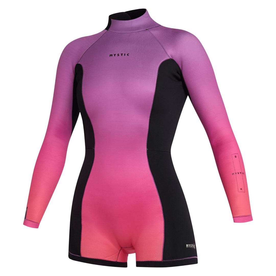 Mystic Lunar BK Longarm Shorty 2/2mm Bzip – Damen Neoprenanzug